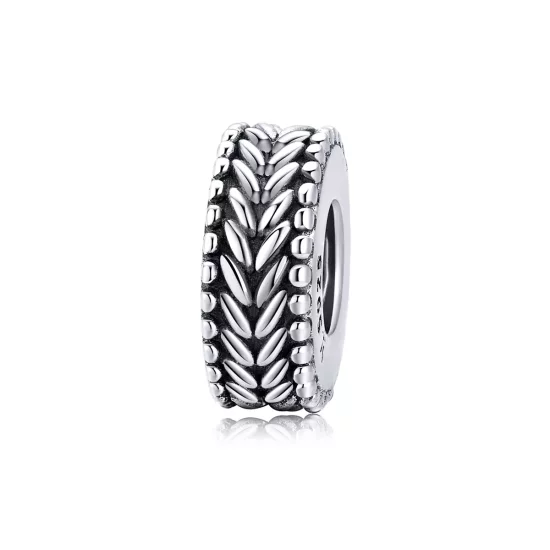 (imagen para) Charm de Espaciador de Trigo de Plata Estilo Pandora - SCC1452