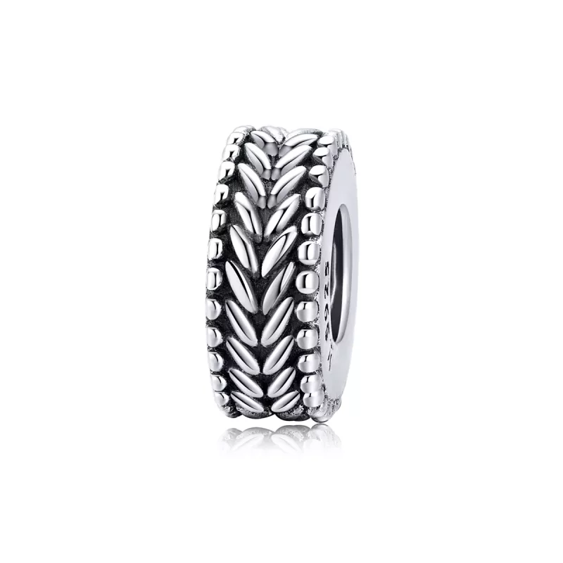 (imagen para) Charm de Espaciador de Trigo de Plata Estilo Pandora - SCC1452