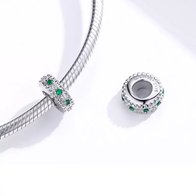 (imagen para) Charm de estilo Pandora plateado retro - BSC185 - Ver 4