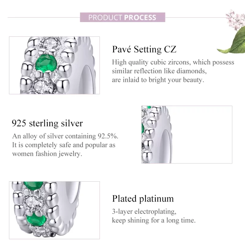 (imagen para) Charm de estilo Pandora plateado retro - BSC185 - Ver 8
