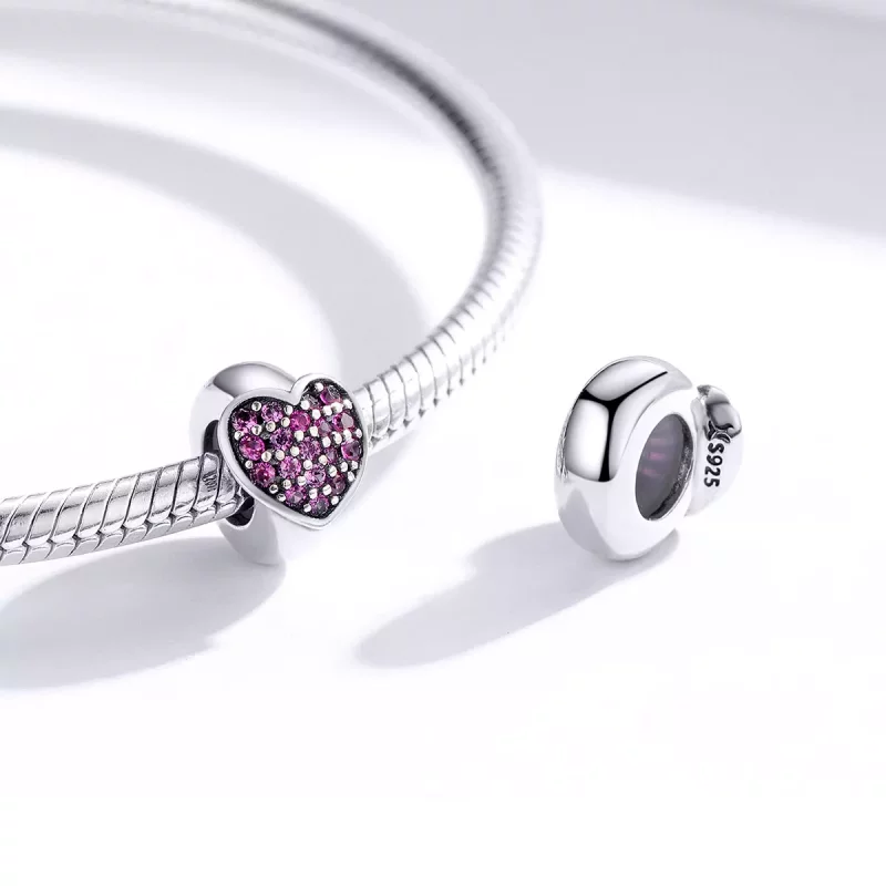 (imagen para) Charm de separador de amor en plata estilo Pandora - SCC1336 - Ver 4
