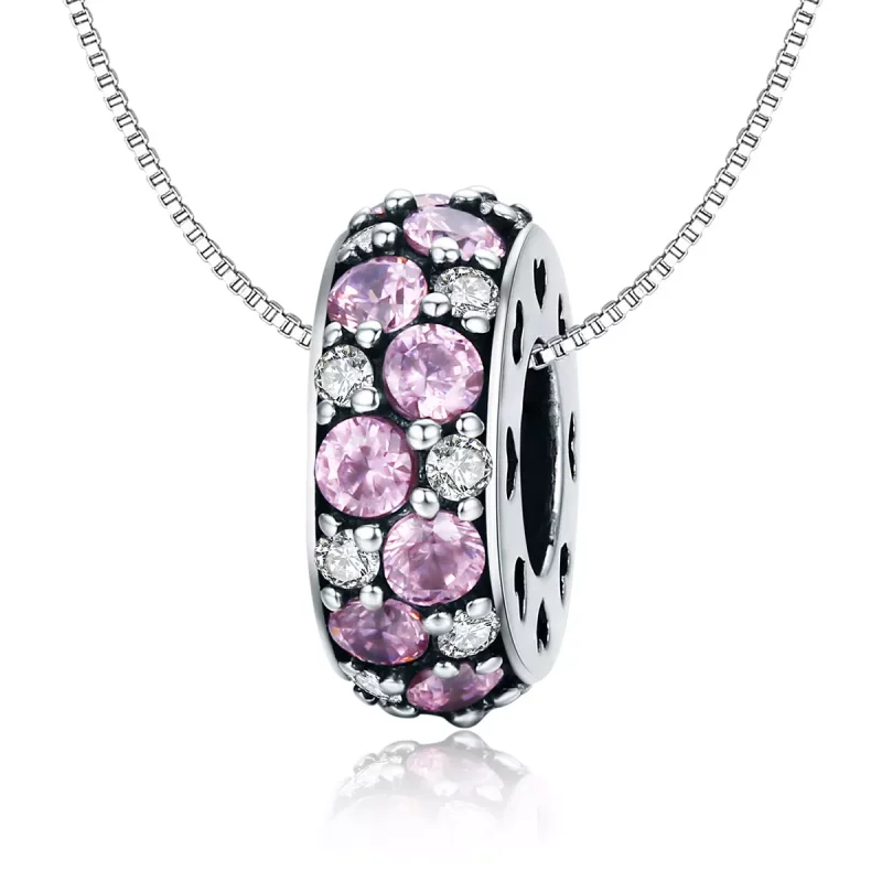 (imagen para) Charm de separador de corazón plateado al estilo Pandora - SCC635 - Ver 8