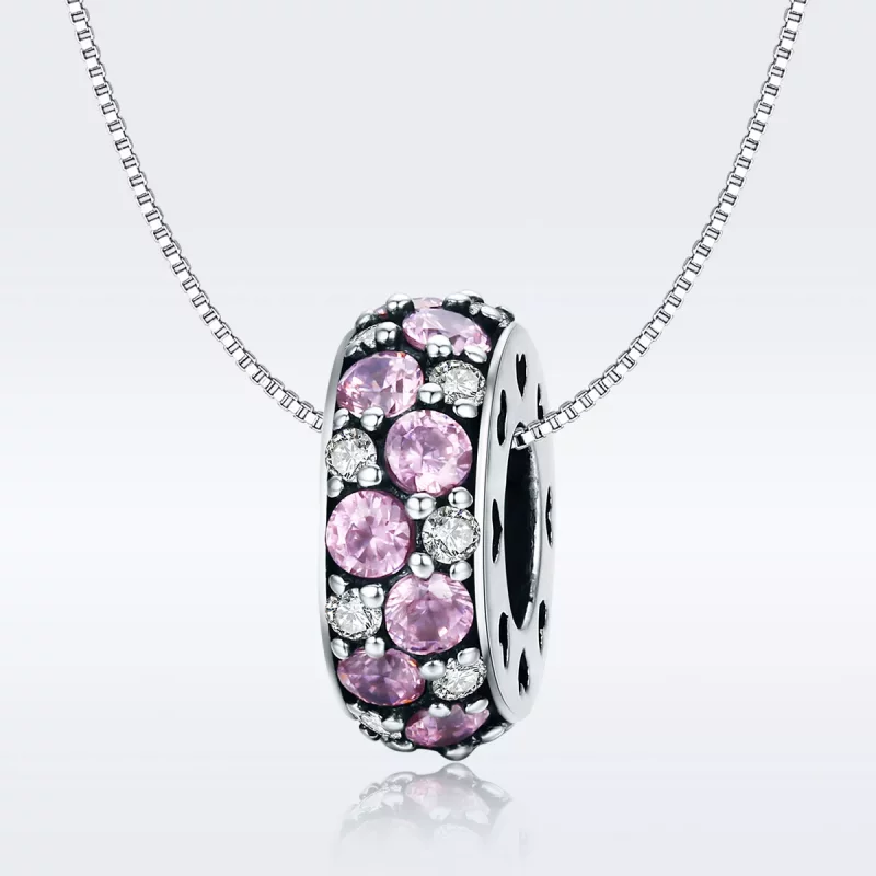 (imagen para) Charm de separador de corazón plateado al estilo Pandora - SCC635 - Ver 9