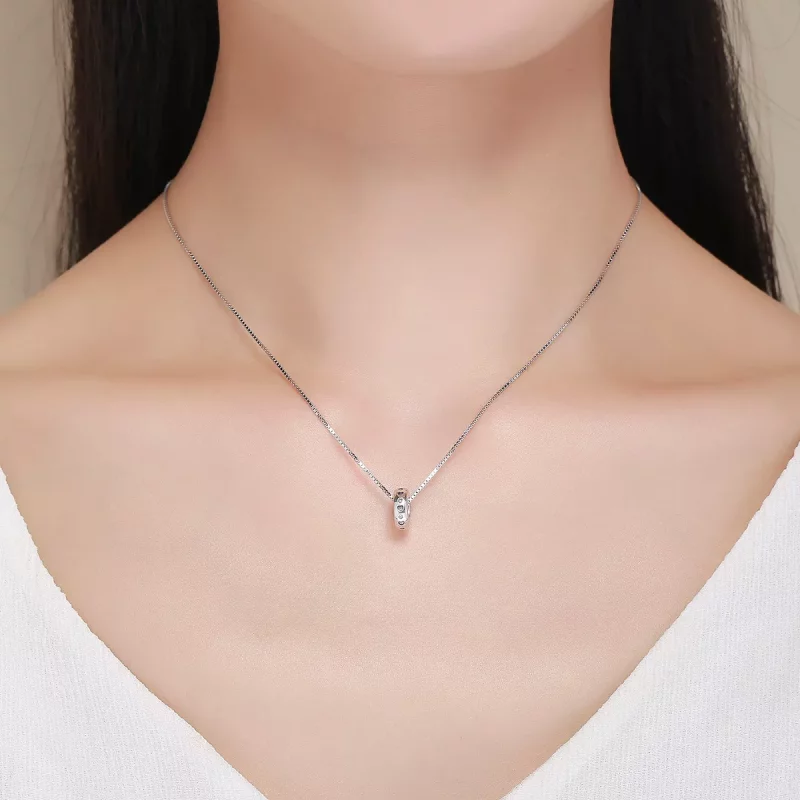 (imagen para) Charm de separador de puntos y corazones de la suerte en estilo Pandora de plata - Ver 6