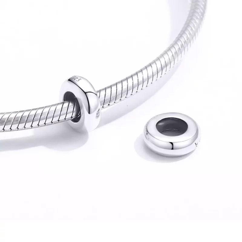 (imagen para) Charm de separador simple en plata estilo Pandora - SCC1450 - Ver 4