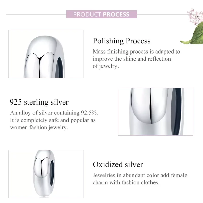 (imagen para) Charm de separador simple en plata estilo Pandora - SCC1450 - Ver 8