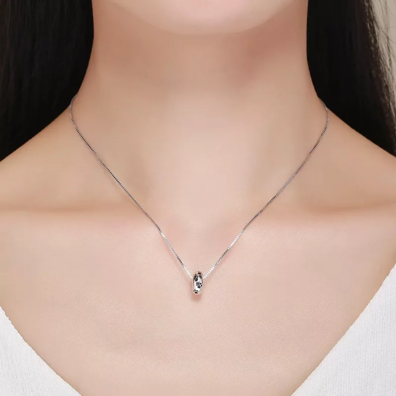 (imagen para) Charm espaçador de huella de mascota en plata estilo Pandora - SCC594 - Ver 6