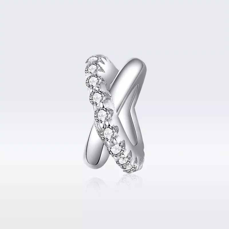 (imagen para) Charm espaciador de estilo Pandora en plata elegante - BSC214 - Ver 5