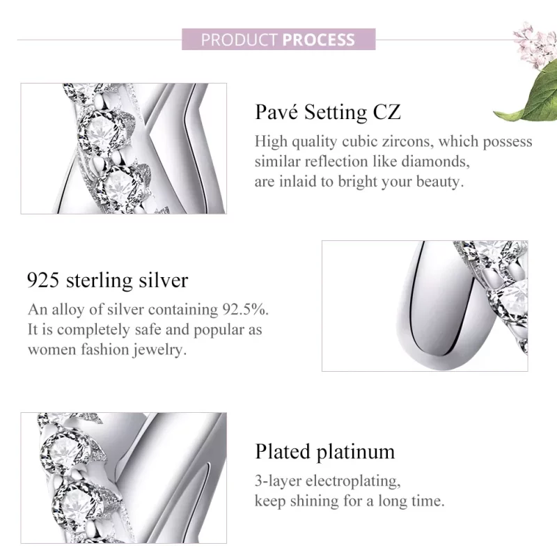 (imagen para) Charm espaciador de estilo Pandora en plata elegante - BSC214 - Ver 7