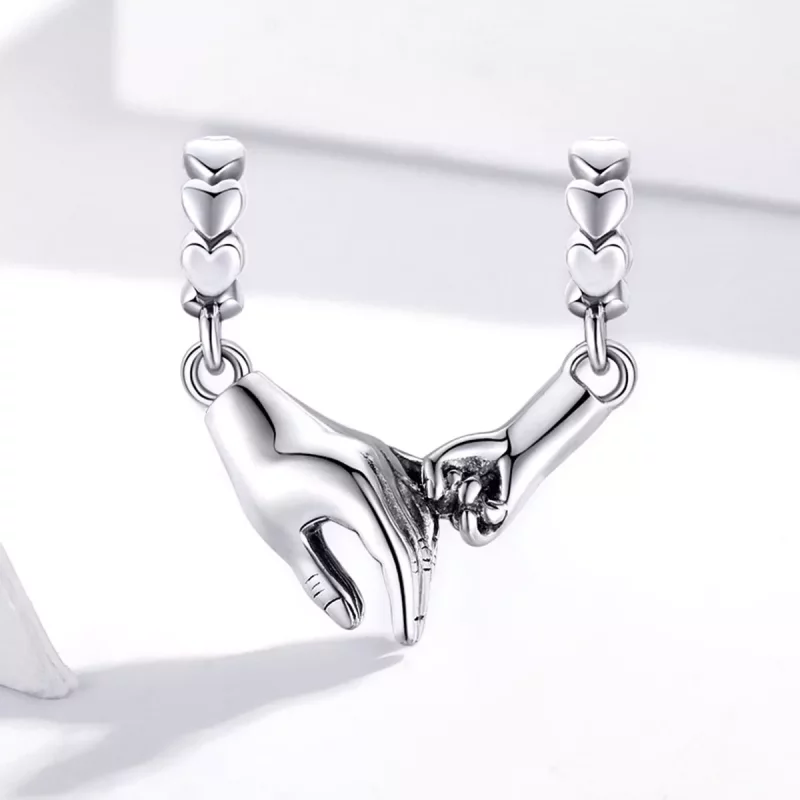 (imagen para) Charm espaciador de plata estilo Pandora, mano a mano - SCC1700 - Ver 2