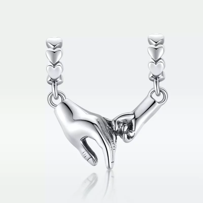 (imagen para) Charm espaciador de plata estilo Pandora, mano a mano - SCC1700 - Ver 5