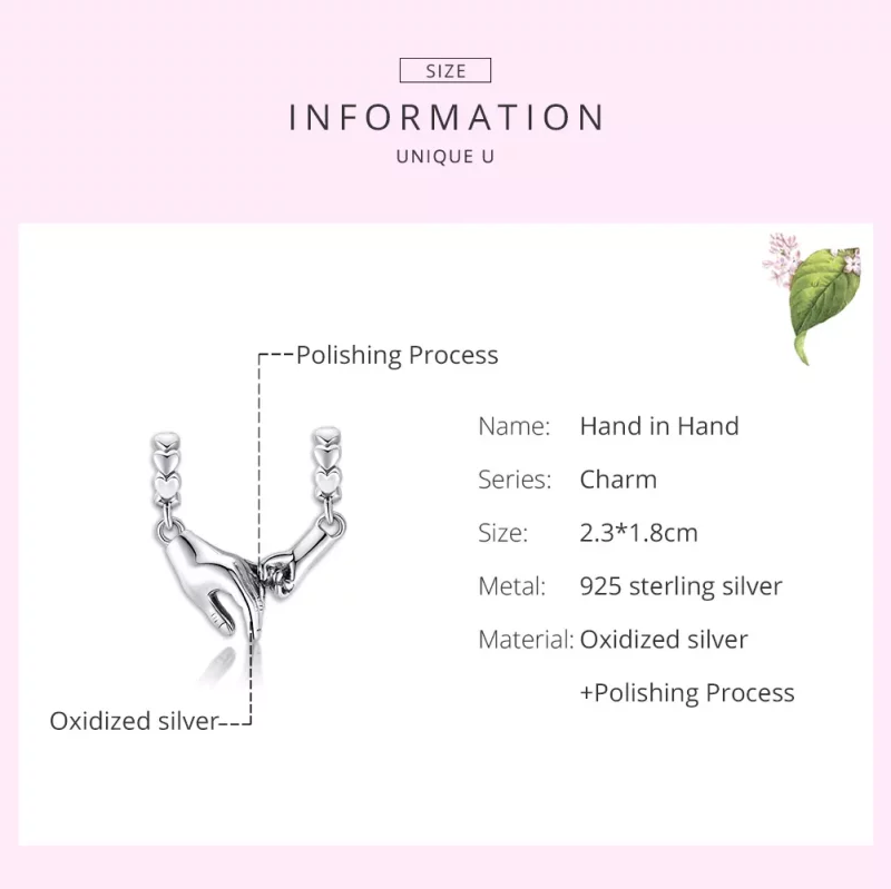 (imagen para) Charm espaciador de plata estilo Pandora, mano a mano - SCC1700 - Ver 7