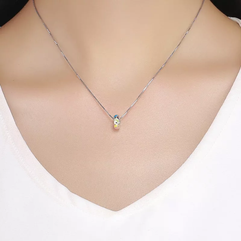 (imagen para) Charm espaciador de plata estilo Pandora con pequeños pies - SCC752 - Ver 5