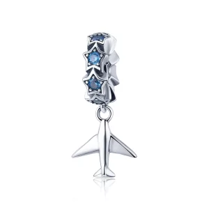 Charm espaciador de plata estilo Pandora "Sueño de viajar" - SCC882 (imagen para) Charm espaciador de plata estilo Pandora "Sueño de viajar" - SCC882