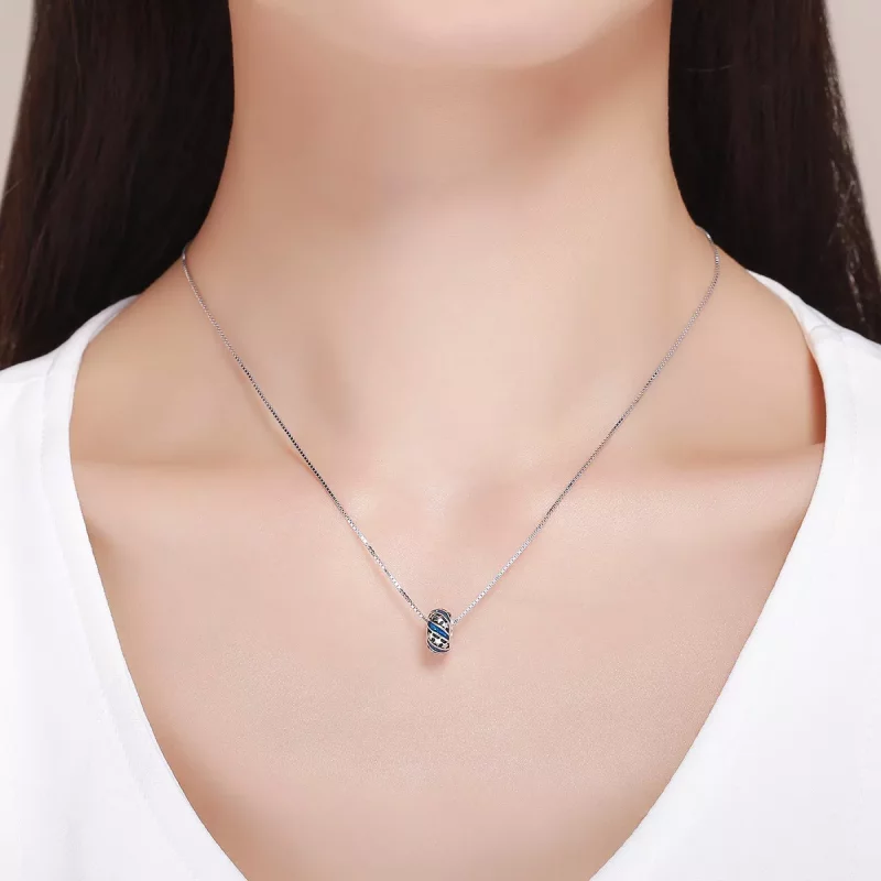 (imagen para) Charm espaciador estilo Pandora plateado The Shining Star River - SCC636 - Ver 6