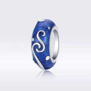 (imagen para) Charm espaciador Pandora Style Silver Star Glow - SCC1388