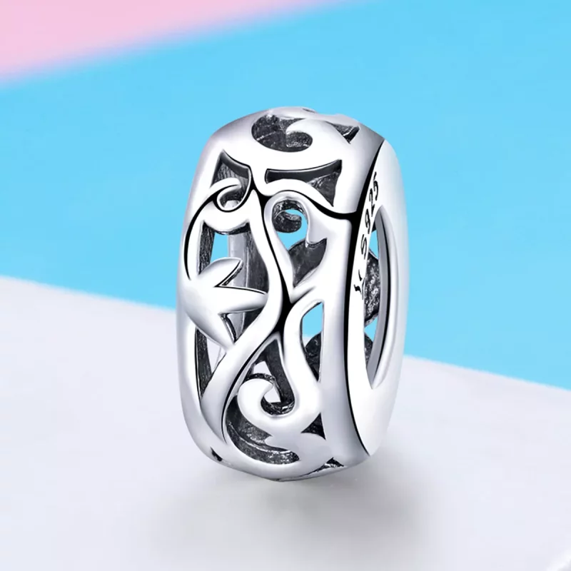 (imagen para) Charm espaciador vintage de plata estilo Pandora - SCC716 - Ver 4