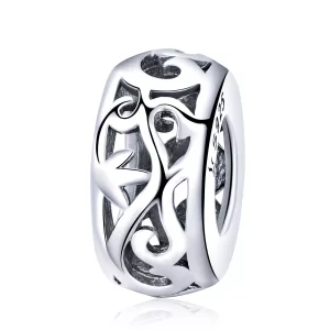(imagen para) Charm espaciador vintage de plata estilo Pandora - SCC716