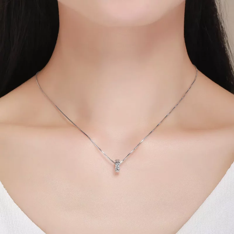 (imagen para) Charm separador de corona de plata estilo Pandora con rosas - SCC596 - Ver 6