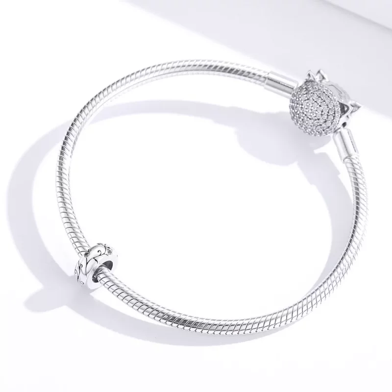 (imagen para) Charm Separador de Estilo Pandora en Plata con Patrón Clásico - SCC1559 - Ver 2
