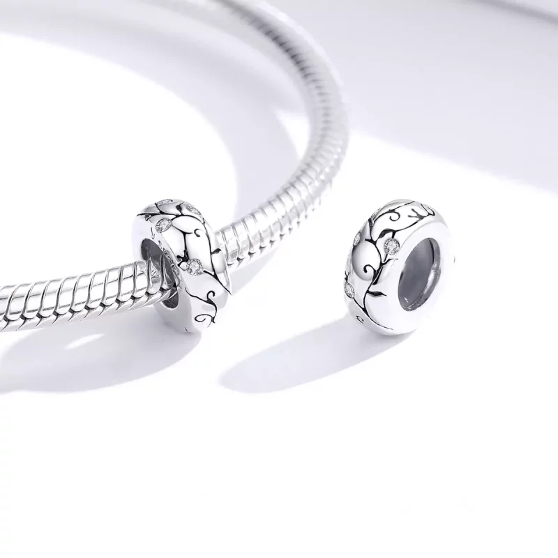 (imagen para) Charm Separador de Estilo Pandora en Plata con Patrón Clásico - SCC1559 - Ver 4