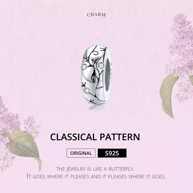 (imagen para) Charm Separador de Estilo Pandora en Plata con Patrón Clásico - SCC1559 - Ver 6