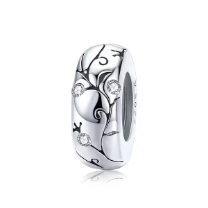 (imagen para) Charm Separador de Estilo Pandora en Plata con Patrón Clásico - SCC1559