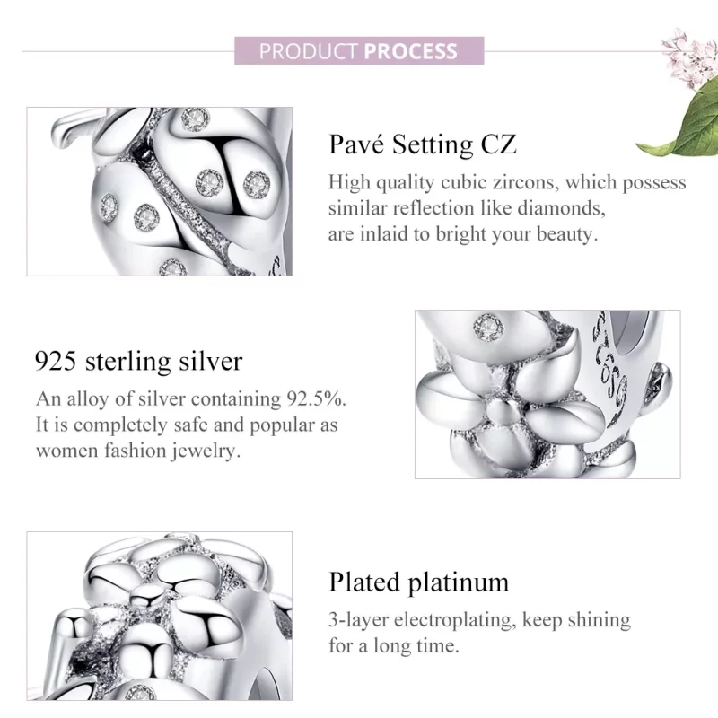 (imagen para) Charm separador de mariquita de plata con estilo Pandora - BSC112 - Ver 7