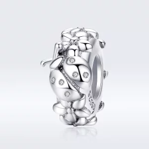 (imagen para) Charm separador de mariquita de plata con estilo Pandora - BSC112