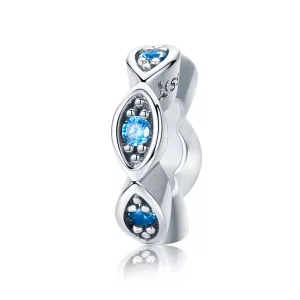 (imagen para) Encanto separador estilo Pandora con ojos brillantes de plata - SCC513