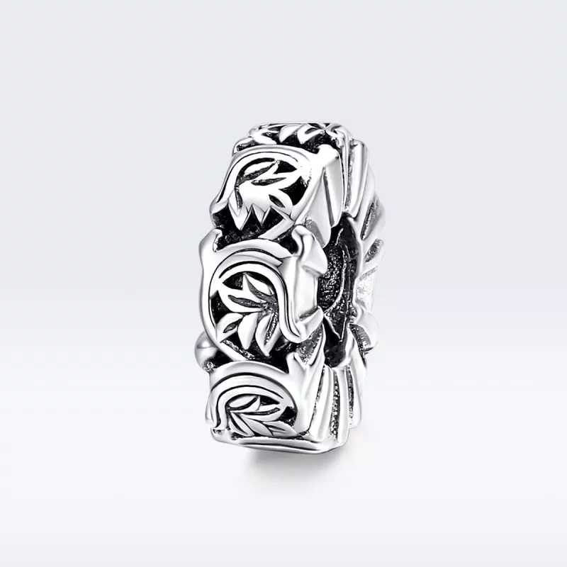 (imagen para) Encanto separador estilo Pandora en plata con diseño de enredaderas vintage - SC - Ver 5