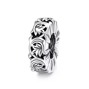 (imagen para) Encanto separador estilo Pandora en plata con diseño de enredaderas vintage - SCC1601