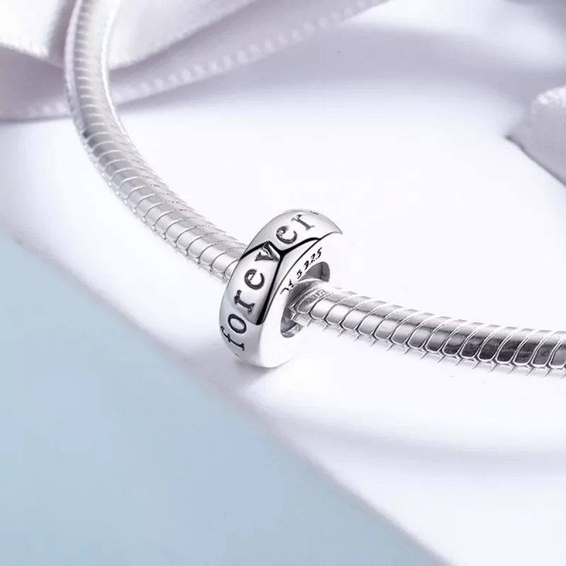 (imagen para) Pandora Style Encanto Espaciador de Plata "Te Amo Siempre" - SCC595 - Ver 4