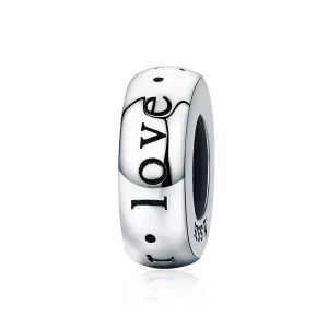 (imagen para) Pandora Style Encanto Espaciador de Plata "Te Amo Siempre" - SCC595