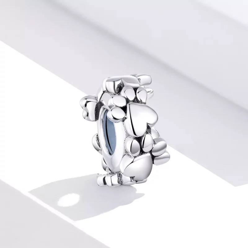 (imagen para) Pulsera de estilo Pandora con encanto separador de corazones dulces de plata - S - Ver 4