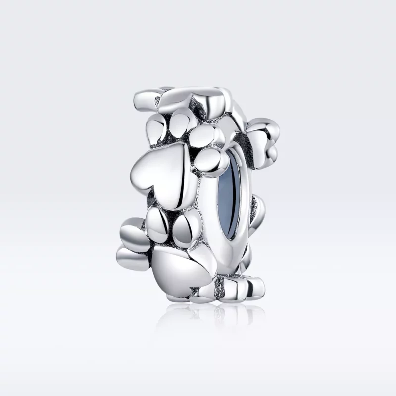 (imagen para) Pulsera de estilo Pandora con encanto separador de corazones dulces de plata - S - Ver 5