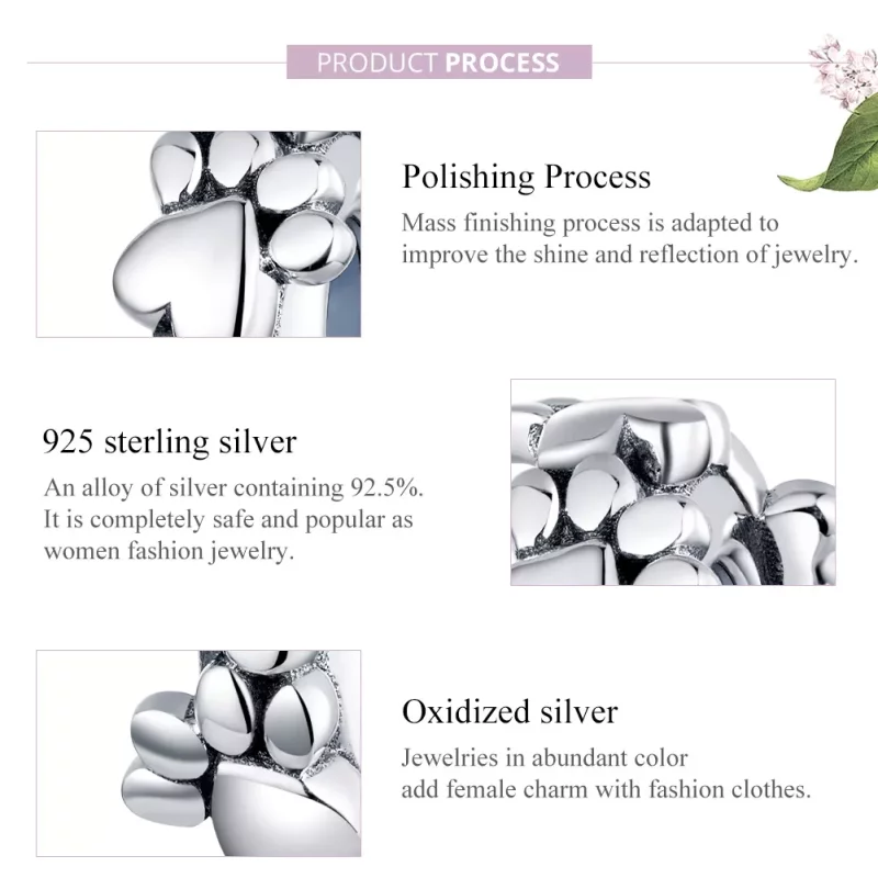 (imagen para) Pulsera de estilo Pandora con encanto separador de corazones dulces de plata - S - Ver 8