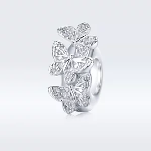 (imagen para) Pulsera de plata estilo Pandora con encanto separador de mariposa - BSC120