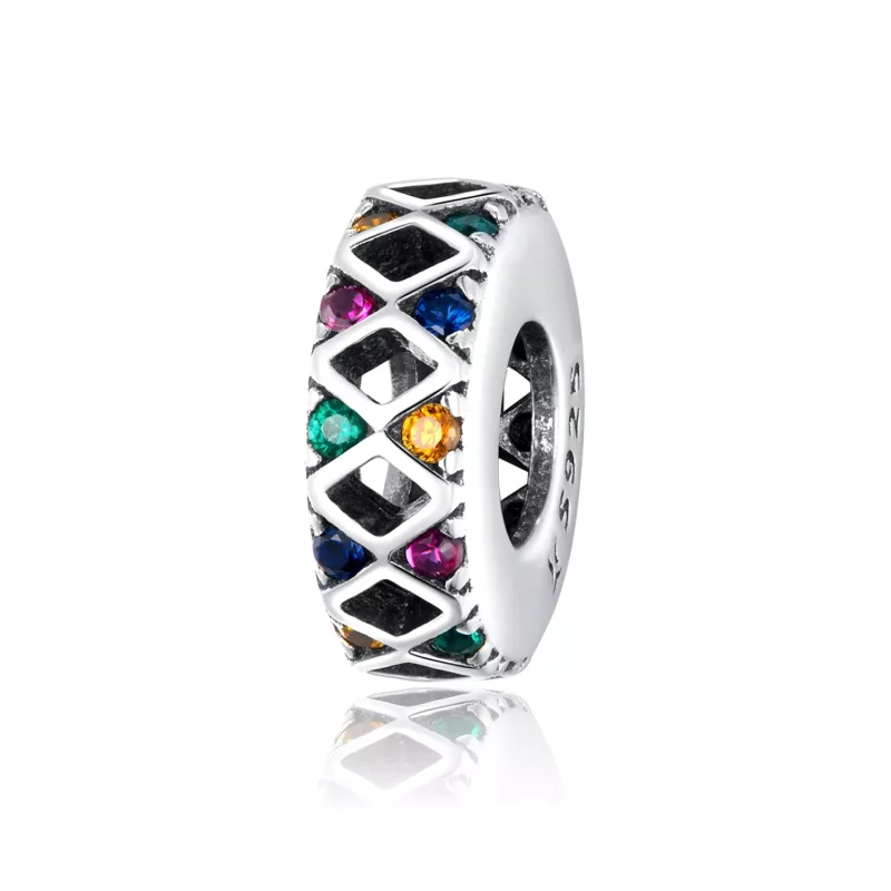 (imagen para) Pulsera estilo Pandora de plata con encanto separador de juego de saltos de circo - SCC1659