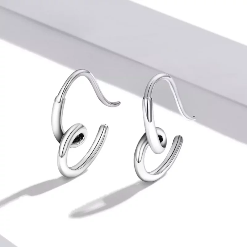 (imagen para) Aretes de amor simples estilo Pandora - SCE1333 - Ver 2