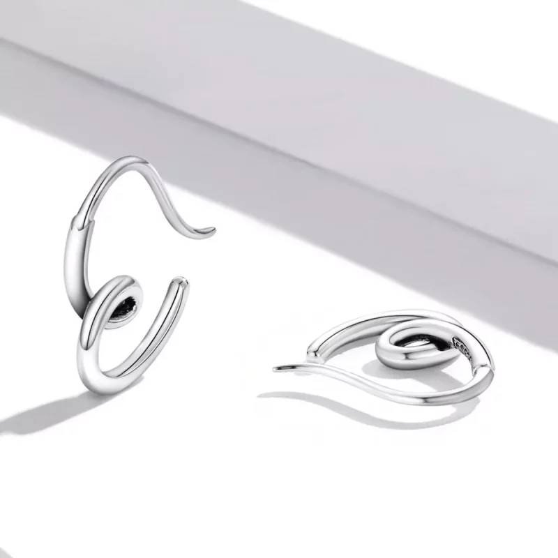 (imagen para) Aretes de amor simples estilo Pandora - SCE1333 - Ver 3