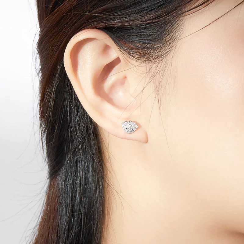 (imagen para) Aretes de botón con estilo Pandora romántico inspirado en conchas - BSE342 - Ver 7