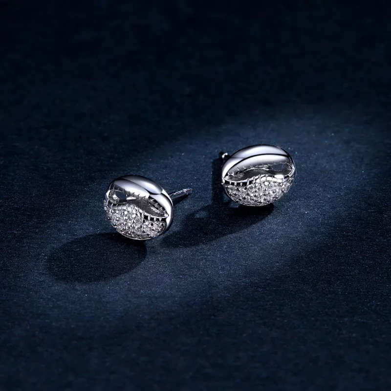 (imagen para) Aretes de concha simple estilo Pandora - BSE409 - Ver 5