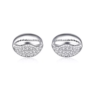 (imagen para) Aretes de concha simple estilo Pandora - BSE409