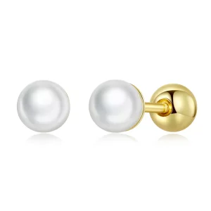 (imagen para) Aretes de perlas estilo Pandora - BSE630-BL