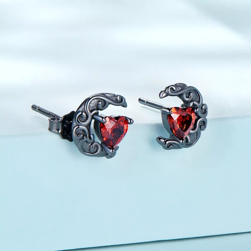 (imagen para) Aretes estilo Pandora con luz de luna y noche oscura - SCE1519 - Ver 2