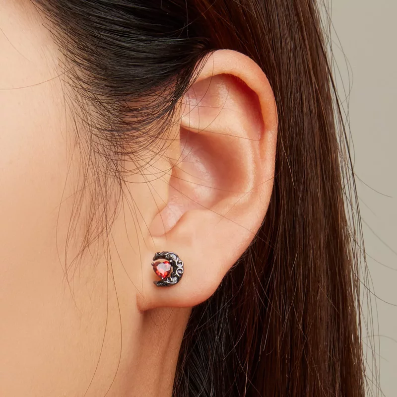 (imagen para) Aretes estilo Pandora con luz de luna y noche oscura - SCE1519 - Ver 5