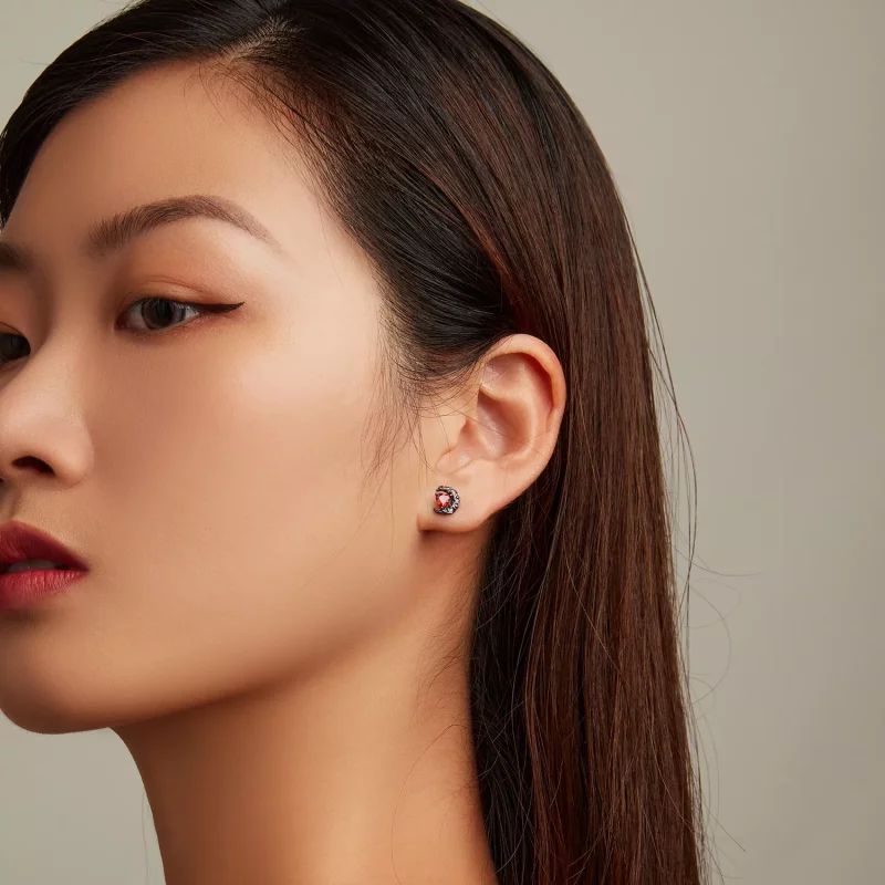 (imagen para) Aretes estilo Pandora con luz de luna y noche oscura - SCE1519 - Ver 6
