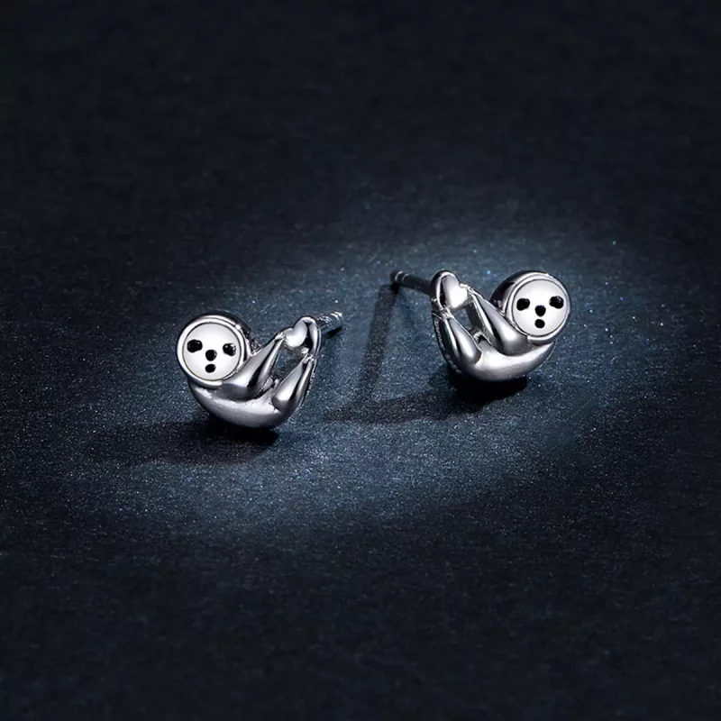 (imagen para) Aretes estilo Pandora con pequeño perezoso - BSE303 - Ver 5