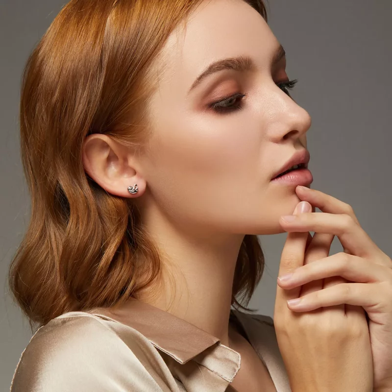 (imagen para) Aretes estilo Pandora con pequeño perezoso - BSE303 - Ver 6